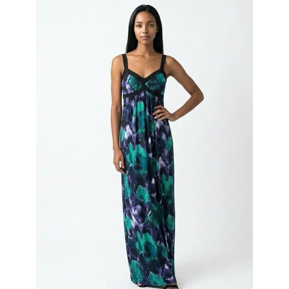 INTERMISSION | NEW! Maxi Dress Purple Teal Black Women’s Size 10